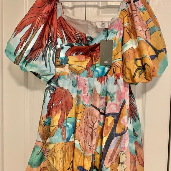 Nwt puff sleeve dress - Picture 3 of 9